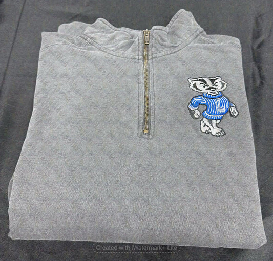Lampasas Badgers Logo Embroidered Comfort Colors 1/4 Zip