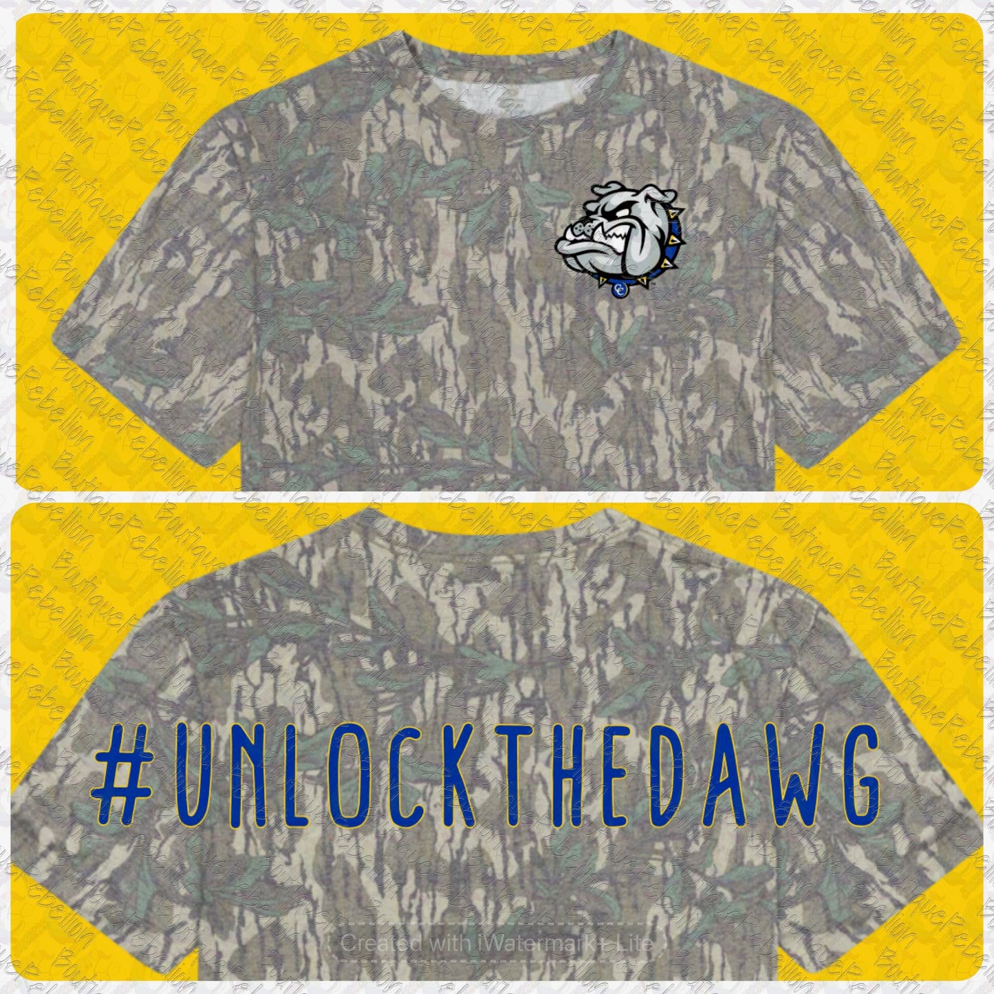 #UNLOCKTHEDAWG Short Sleeve Mossy Oak Adult Tee