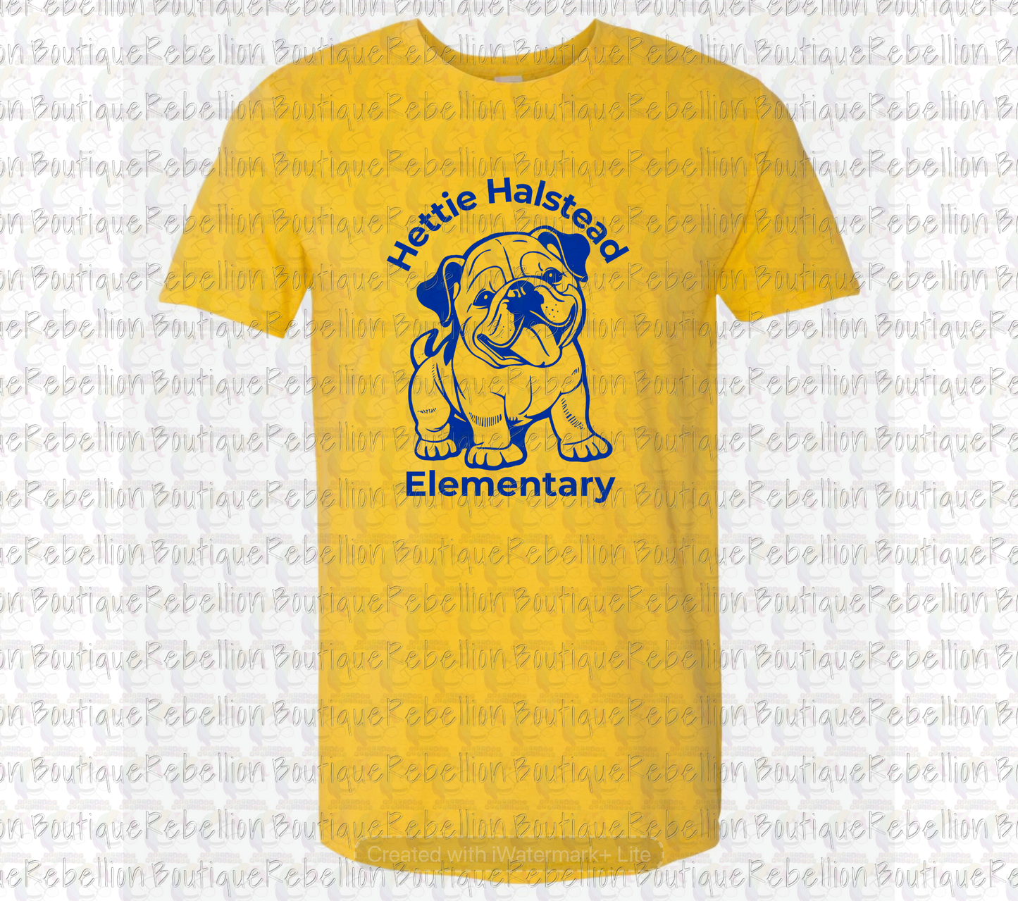 Hettie Halstead Elementary Bullpup Crewneck Sweatshirt, Long Sleeve or Short Sleeve Adult Tee or Youth Tee