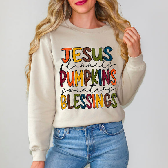 Jesus Pumpkins Blessings Direct to Film - DTF  Transfer