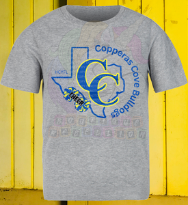 Copperas Cove Bulldogs Cheer or Football Cotton Toddler Tee