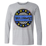 Hettie Halstead Elementary Bulldawgs Circle Crewneck Sweatshirt, Long or Short Sleeve Adult Tee