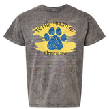 Hettie Halstead Elementary Bulldawgs Cursive Paw Paint Crewneck Sweatshirt, Long Sleeve or Short Sleeve Adult Tee