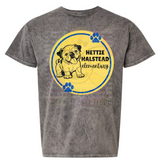 Hettie Halstead Elementary Bulldawgs Round Blue & Yellow Crewneck Sweatshirt, Long or Short Sleeve Adult Tee