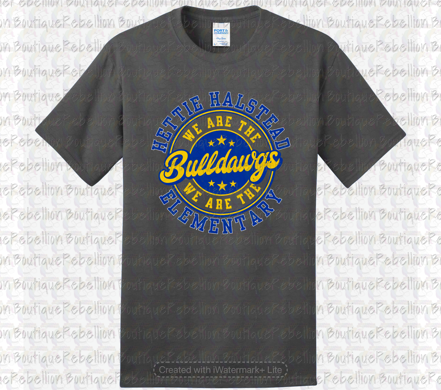 Hettie Halstead Elementary We Are The Bulldawgs Crewneck Sweatshirt, Long Sleeve or Short Sleeve Adult Tee or Youth Tee