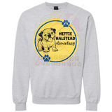 Hettie Halstead Elementary Bulldawgs Round Blue & Yellow Crewneck Sweatshirt, Long or Short Sleeve Adult Tee