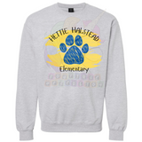 Hettie Halstead Elementary Bulldawgs Cursive Paw Paint Crewneck Sweatshirt, Long Sleeve or Short Sleeve Adult Tee