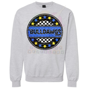 Hettie Halstead Elementary Bulldawgs Circle Crewneck Sweatshirt, Long or Short Sleeve Adult Tee