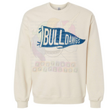 Hettie Halstead Elementary Bulldawgs Pennant Crewneck Sweatshirt, Long Sleeve or Short Sleeve Adult Tee