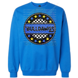 Hettie Halstead Elementary Bulldawgs Circle Crewneck Sweatshirt, Long or Short Sleeve Adult Tee