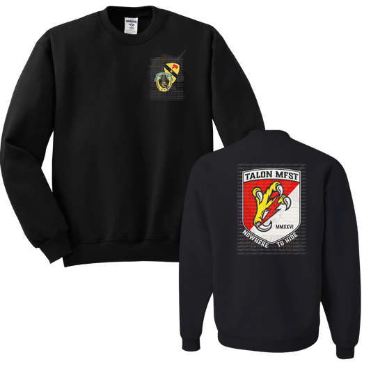 1-7 Cav Talon Troop Black Crewneck Sweatshirt, Long Sleeve or Short Sleeve Shirt