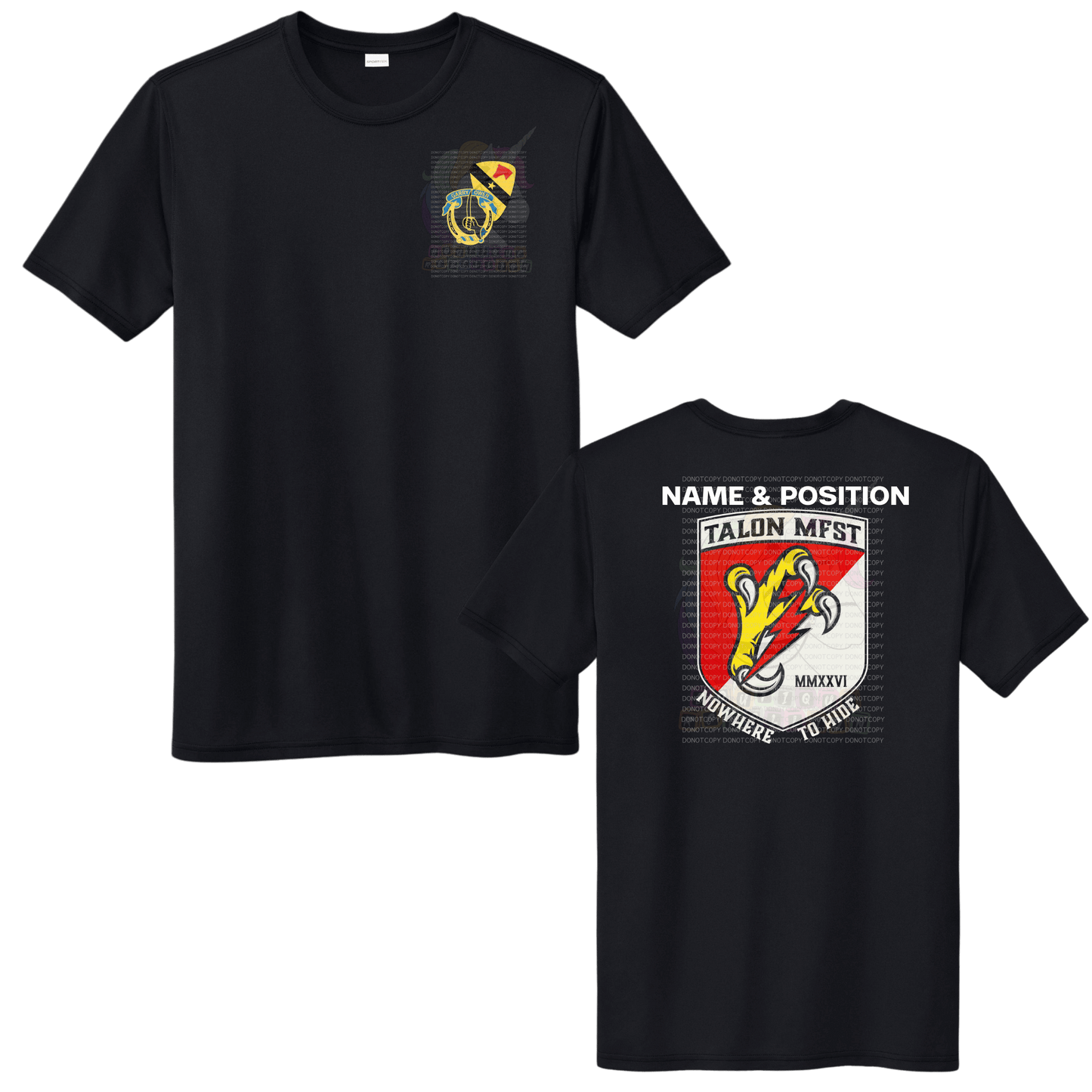 1-7 Cav Talon Troop Black Crewneck Sweatshirt, Long Sleeve or Short Sleeve Shirt