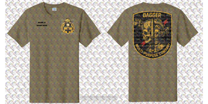 2-5 Cav, 1 ABCT Dagger Company Crewneck Sweatshirt, Long Sleeve or Short Sleeve Shirt