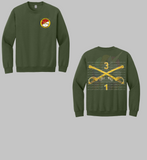 Tiger Squadron 3d US Cavalry Adult Crewneck Sweatshirt OR Hooded Sweatshirt