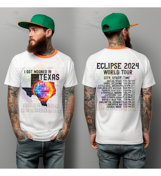I Got Mooned In Texas Eclipse World Tour Adult Tee