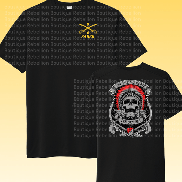 6-9 Cav, 3 ABCT Comanche Troop Crewneck Sweatshirt, Long Sleeve or Short Sleeve Shirt