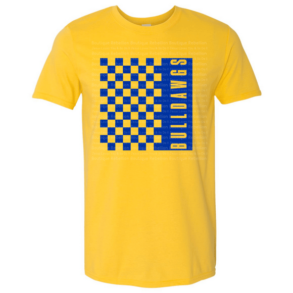 Bulldawgs Checker Adult Tee