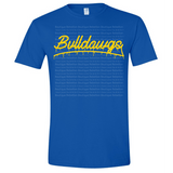Bulldawgs Drip Text Adult Tee