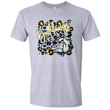 Copperas Cove Bulldawgs Leopard Faux Glitter Adult Tee