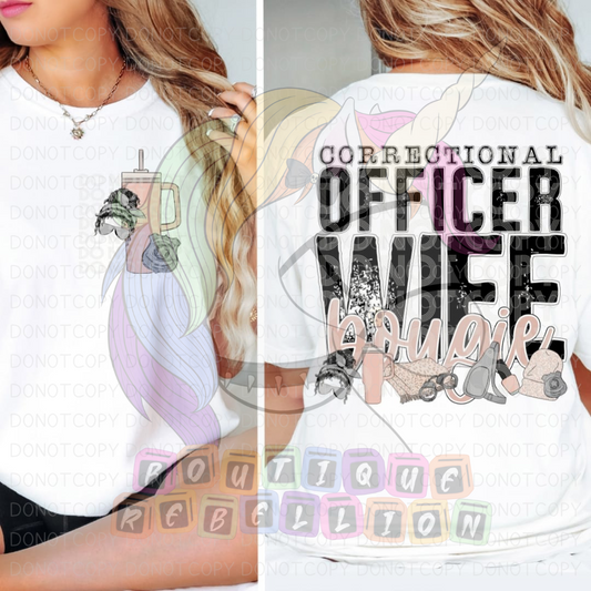 Correctional Officer Wife Bougie With Tools Direct to Film - DTF Transfer