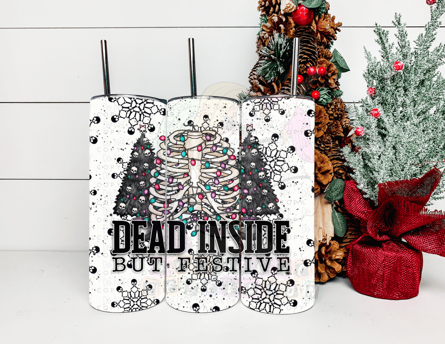 Dead Inside But Festive 20oz Tumbler