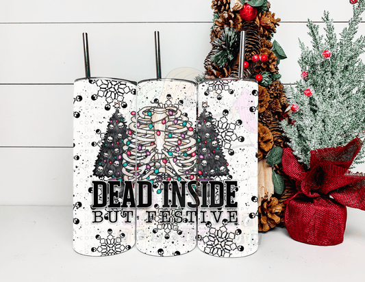 Dead Inside But Festive 20oz Tumbler