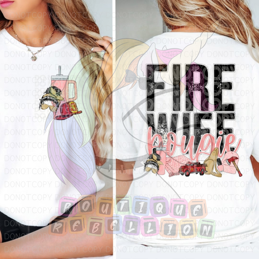 Fire Wife Bougie With Tools Direct to Film - DTF Transfer