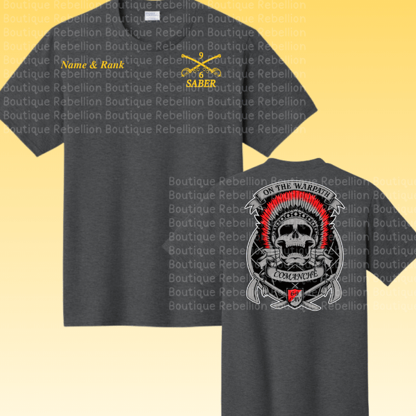 6-9 Cav, 3 ABCT Comanche Troop Personalized Crewneck Sweatshirt, Long Sleeve or Short Sleeve Shirt