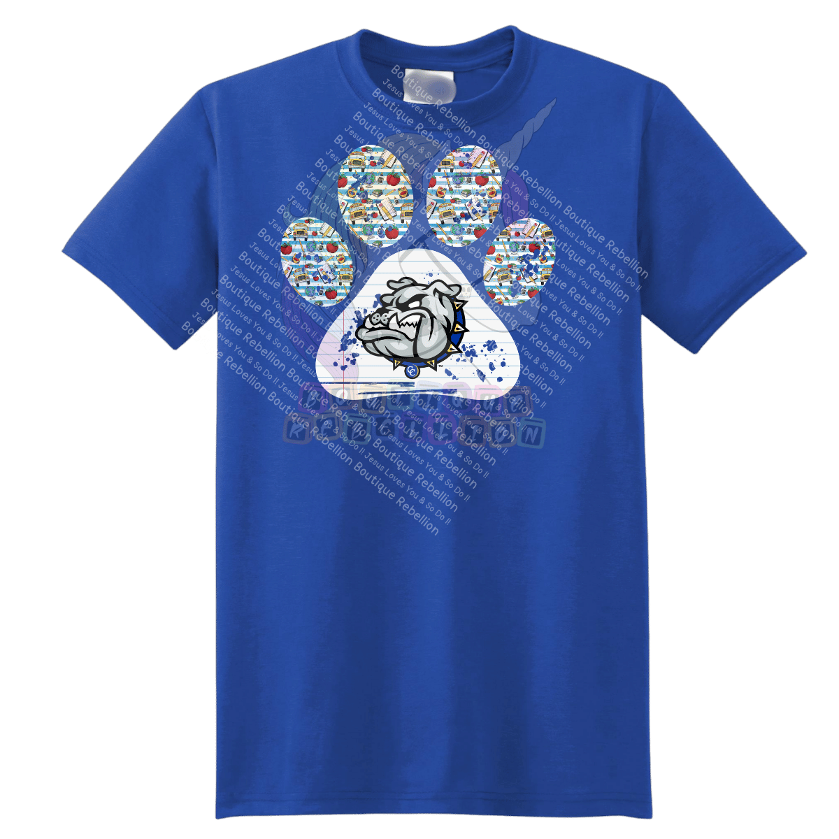 Copperas Cove Bulldawgs B2S Paw Print Long or Short Sleeve  Adult Tee or Youth Tee
