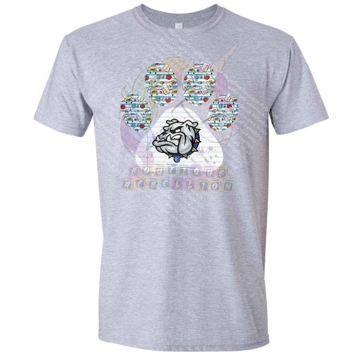 Copperas Cove Bulldawgs B2S Paw Print Long or Short Sleeve  Adult Tee or Youth Tee