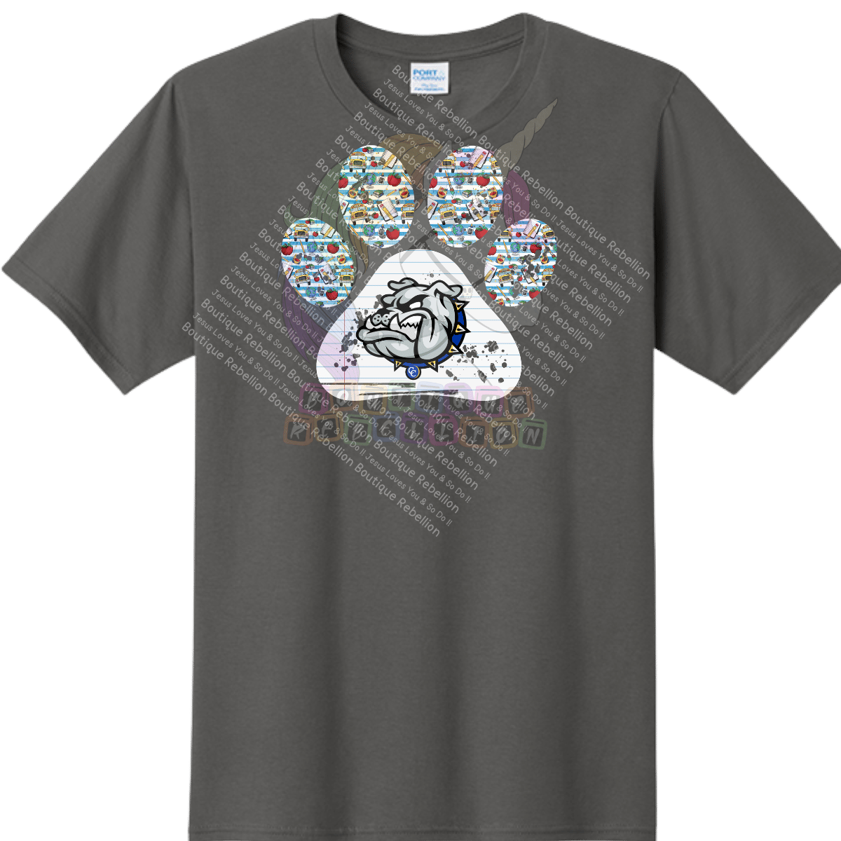 Copperas Cove Bulldawgs B2S Paw Print Long or Short Sleeve  Adult Tee or Youth Tee