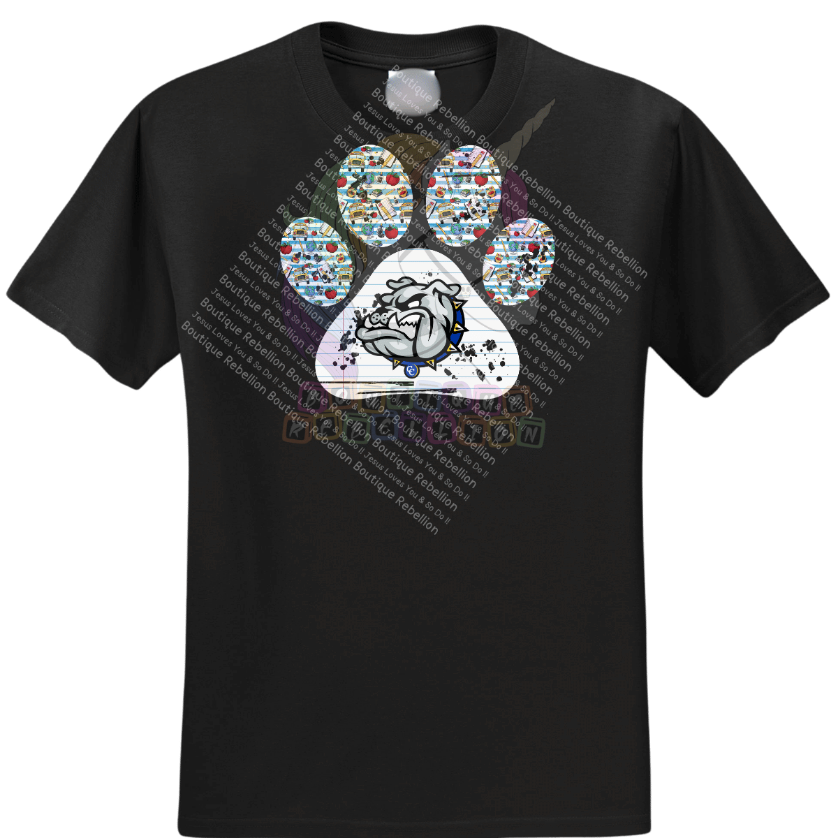 Copperas Cove Bulldawgs B2S Paw Print Long or Short Sleeve  Adult Tee or Youth Tee