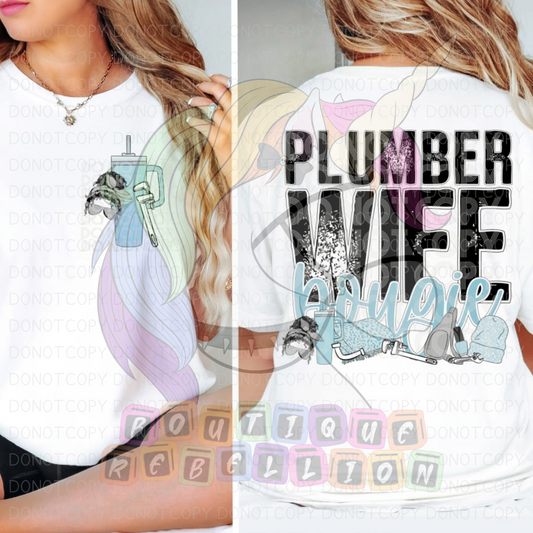Plumber Wife Bougie With Tools Direct to Film - DTF Transfer