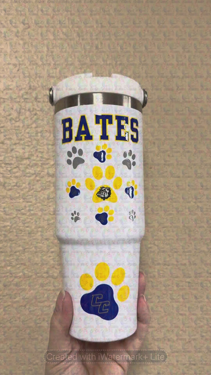 30oz flip up straw tumbler with handle