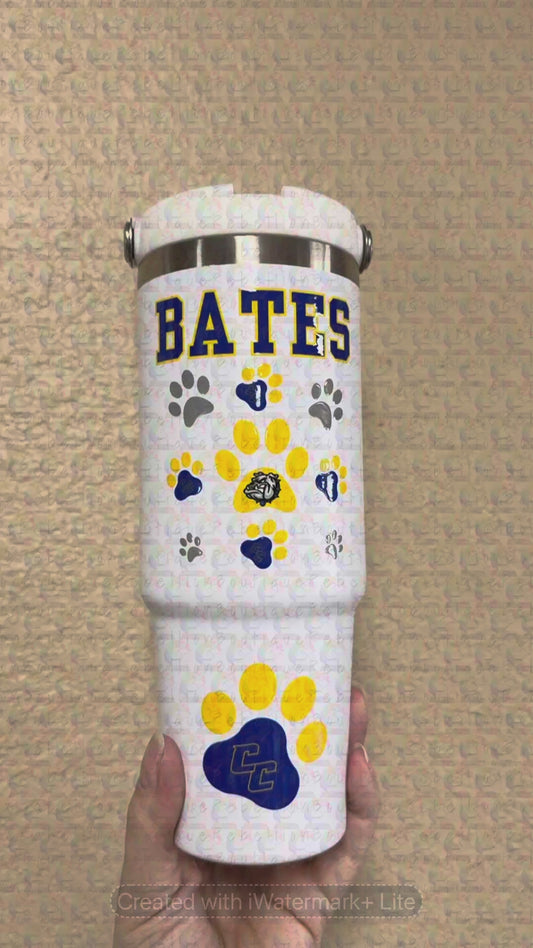 30oz flip up straw tumbler with handle