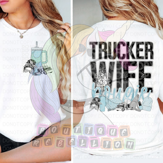 Trucker Wife Bougie With Tools Direct to Film - DTF  Transfer