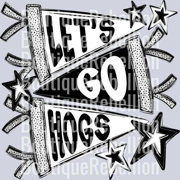 Let's Go Hogs Single DTF Transfer