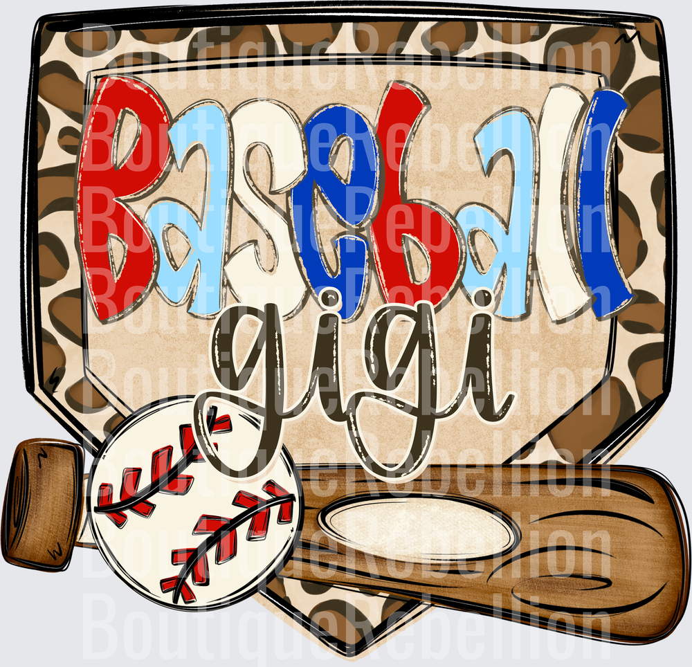Baseball Gigi Single DTF Transfer