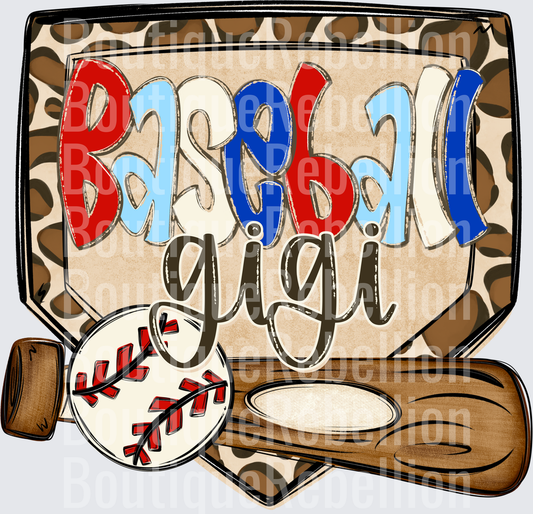 Baseball Gigi Single DTF Transfer