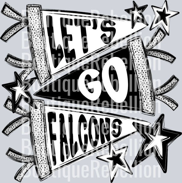 Let's Go Falcons Single DTF Transfer