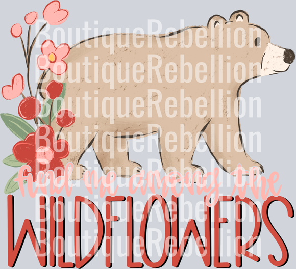 Among Wild flowers Single DTF Transfer