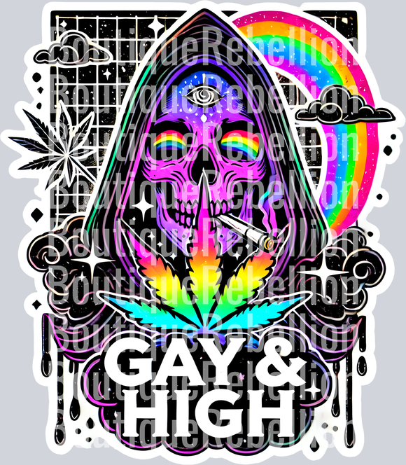 Reaper Gay & High Single DTF Transfer