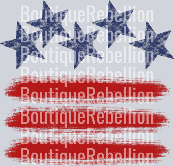 Stars Stripes Single DTF Transfer