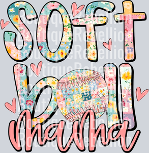 Softball Mama 7 Single DTF Image