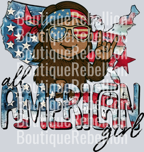 All American Girl Single DTF Transfer