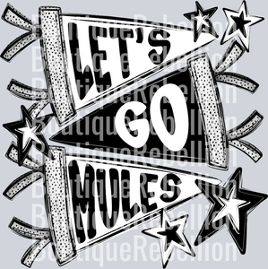 Let's Go Mules Single DTF Transfer