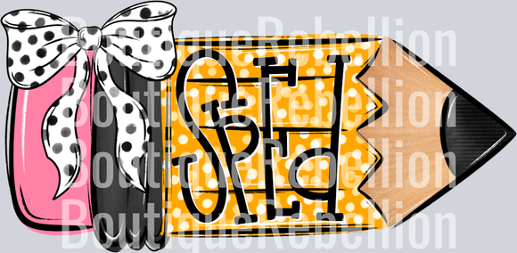 School Pencil Doodle Sped Single DTF Transfer