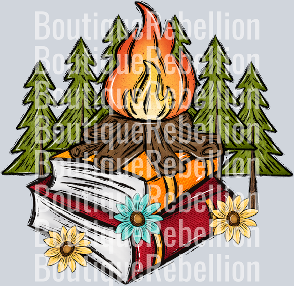 Campfire Book Club Pocket Single DTF Transfer