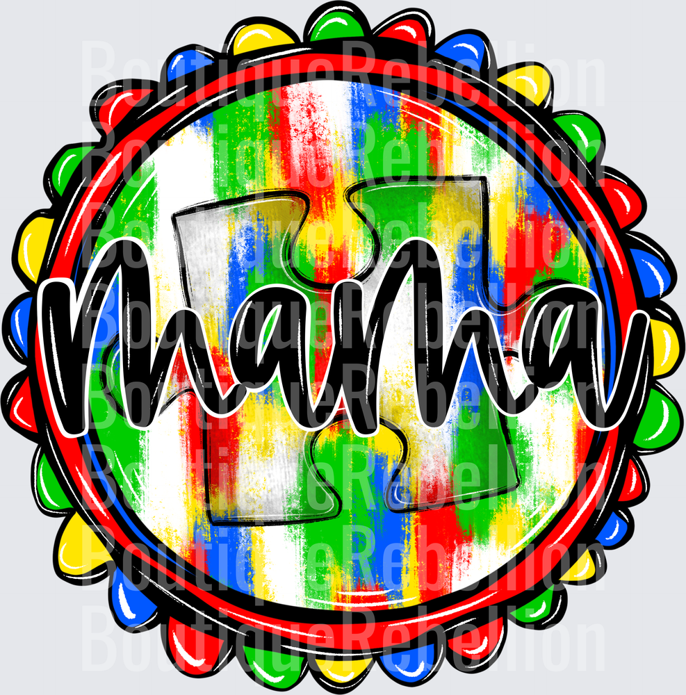 Mama Autism Single DTF Transfer