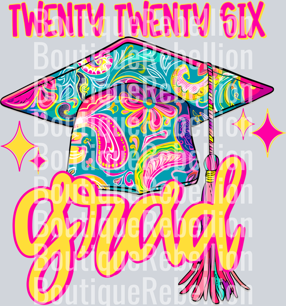 Twenty Twenty Six Grad Single DTF Transfer
